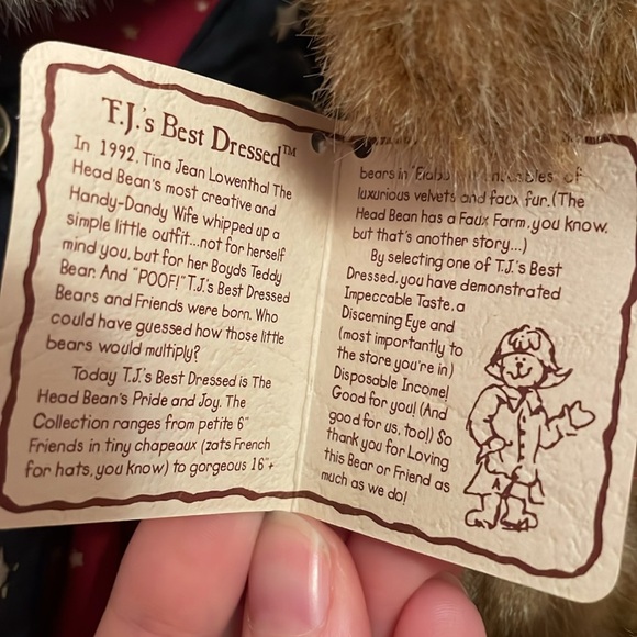 Boyd’s Bears T.J.s Best Dressed Collection Starr B. Bearyproud W/Sparkle - Picture 12 of 12